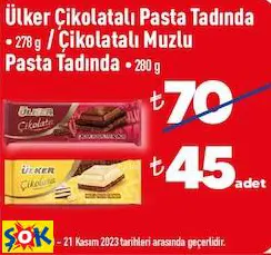 ÜLKER ÇİKOLATALI PASTA TADINDA • 278 G / ÇİKOLATALI MUZLU PASTA TADINDA • 280 G